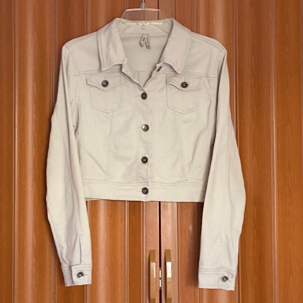 Max Rave Beige Denim Jacket Size M